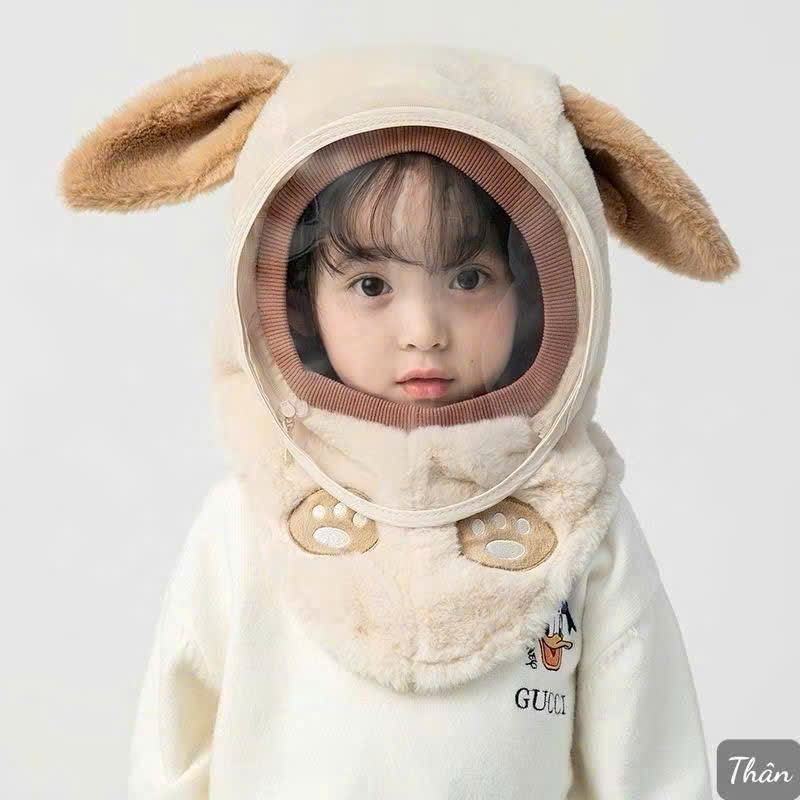[KoSuyTu] Mũ Lông Cừu Trùm Đầu Mềm Mại Cute Kèm Kính (Có Thể Tháo Rời) 3 in 1 Giữ Ấm Trùm Đầu - Che Tai - Chắn Gió