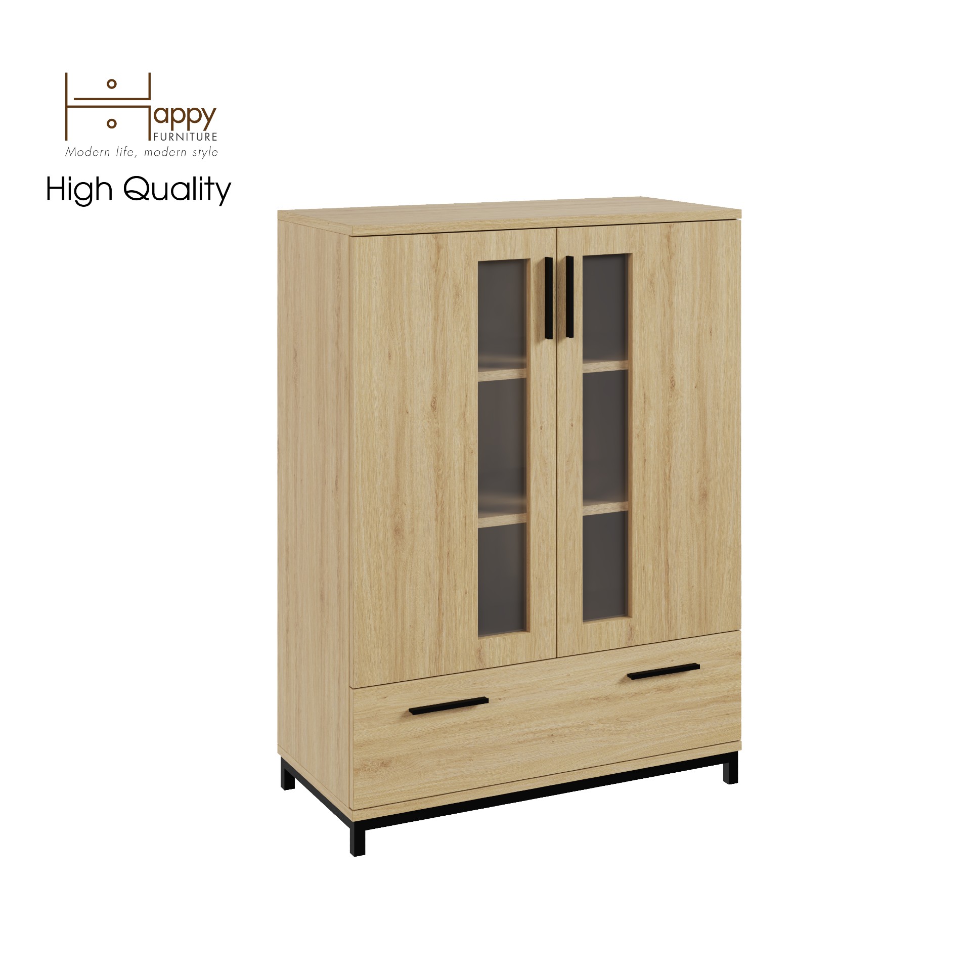 [Happy Home Furniture] LOUIS , Tủ lưu trữ - chân sắt , 76cm x 36cm x 104cm ( DxRxC), TCM_028