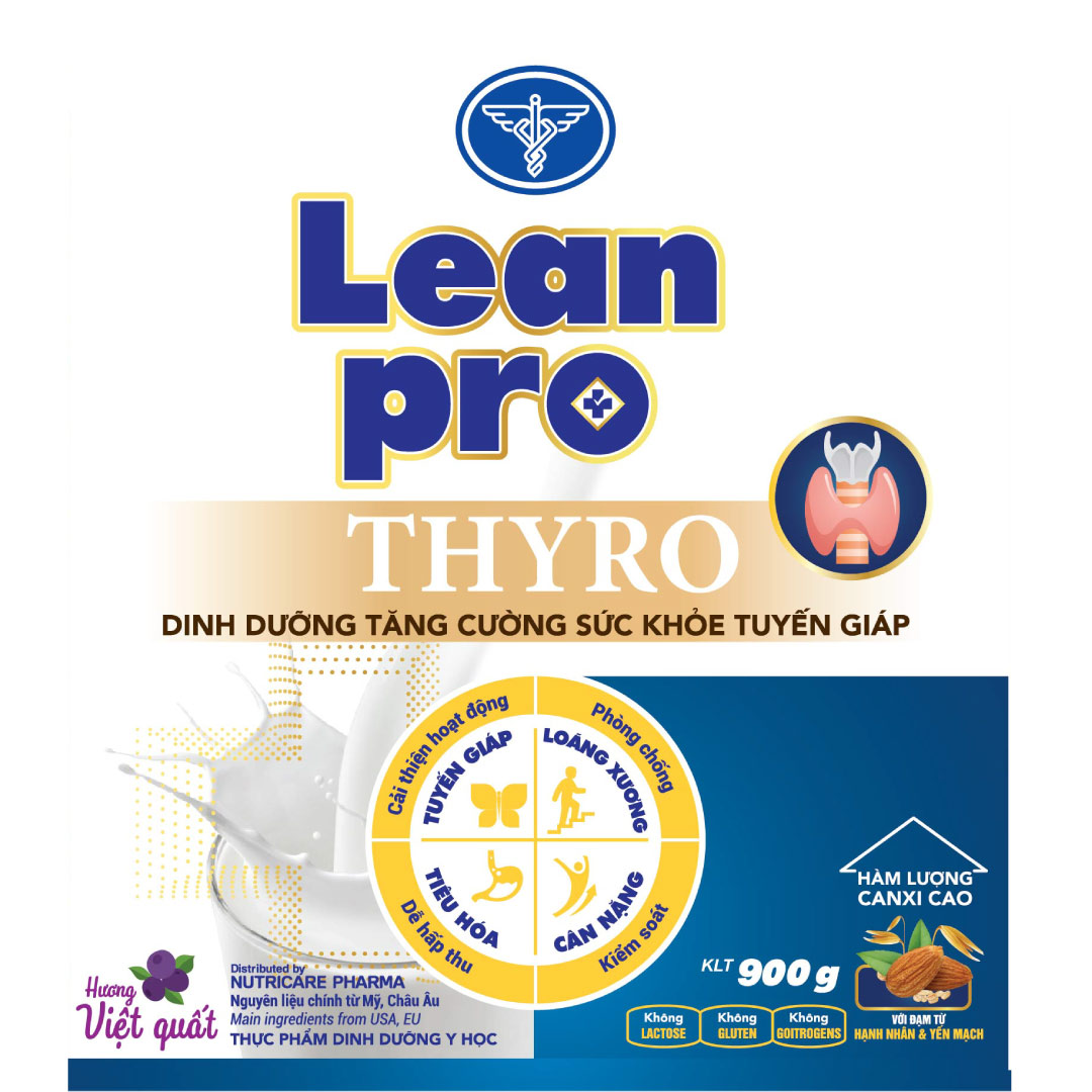 01 lon sữa Leanpro Thyro 900g - Dinh dưỡng cho người bệnh tuyến giáp, suy giáp