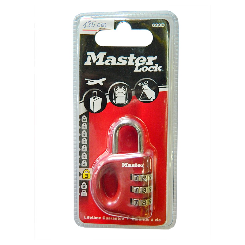 Khóa Móc Mở Số Master Lock 633 EURD - nhiều màu