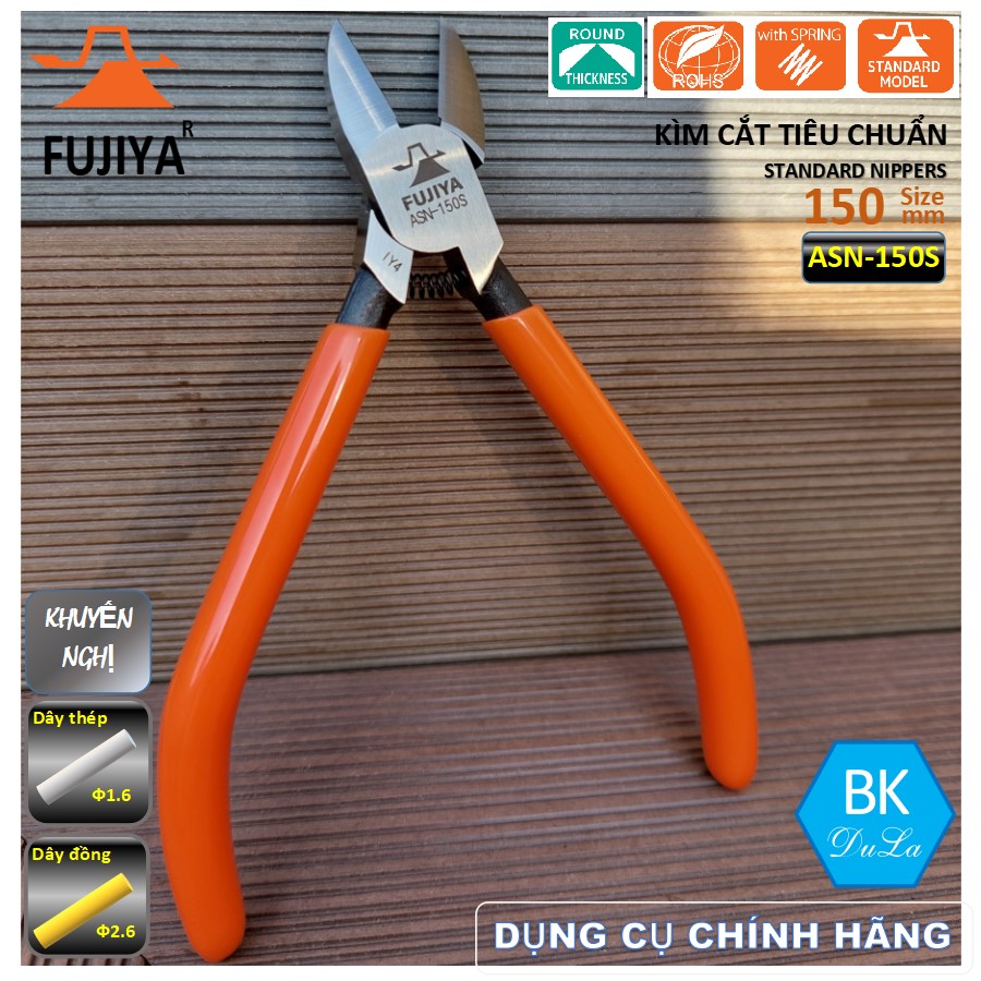 Kìm cắt tiêu chuẩn 150mm Fujiya ASN-150S - Công nghệ Nhật Bản