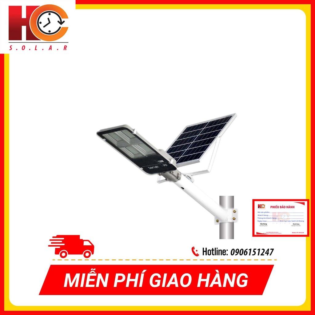 Đèn Led pha năng lượng mặt trời bàn chải 200W – 4 khoang, Vỏ nhôm, Tấm pin NLMT rời, Ánh sáng trắng