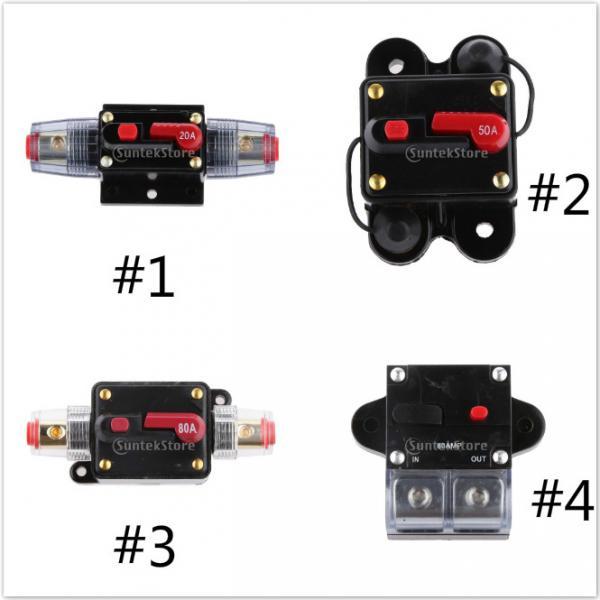 Car Auto Marine Inline Circuit Breaker 40 AMP Manual Reset Audio Fuse Holder