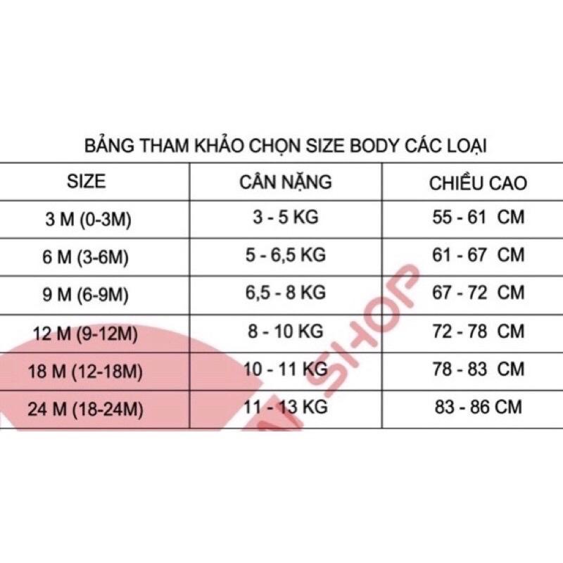 Body chip Carter Cambodia xuất xịn cho bé trai bé gái