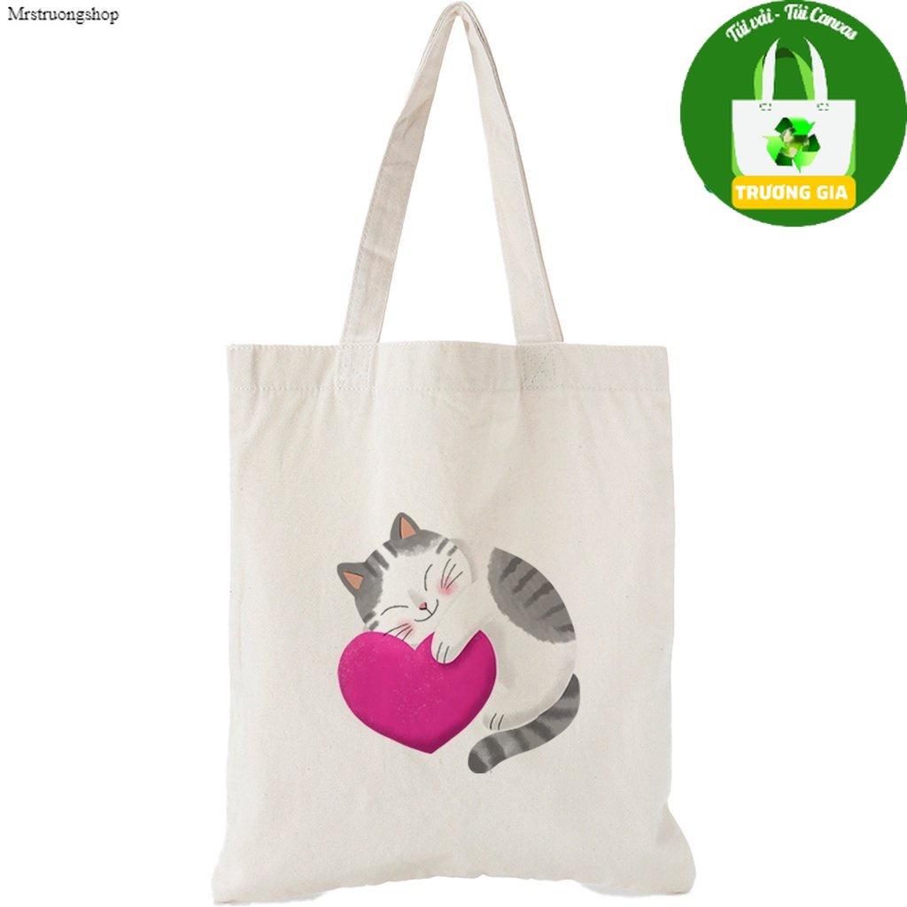 Túi vải Canvas Trương Gia Túi Vải - Túi Canvas bộ sưu tập Animal Cute nhiều kích thước - Animal 08