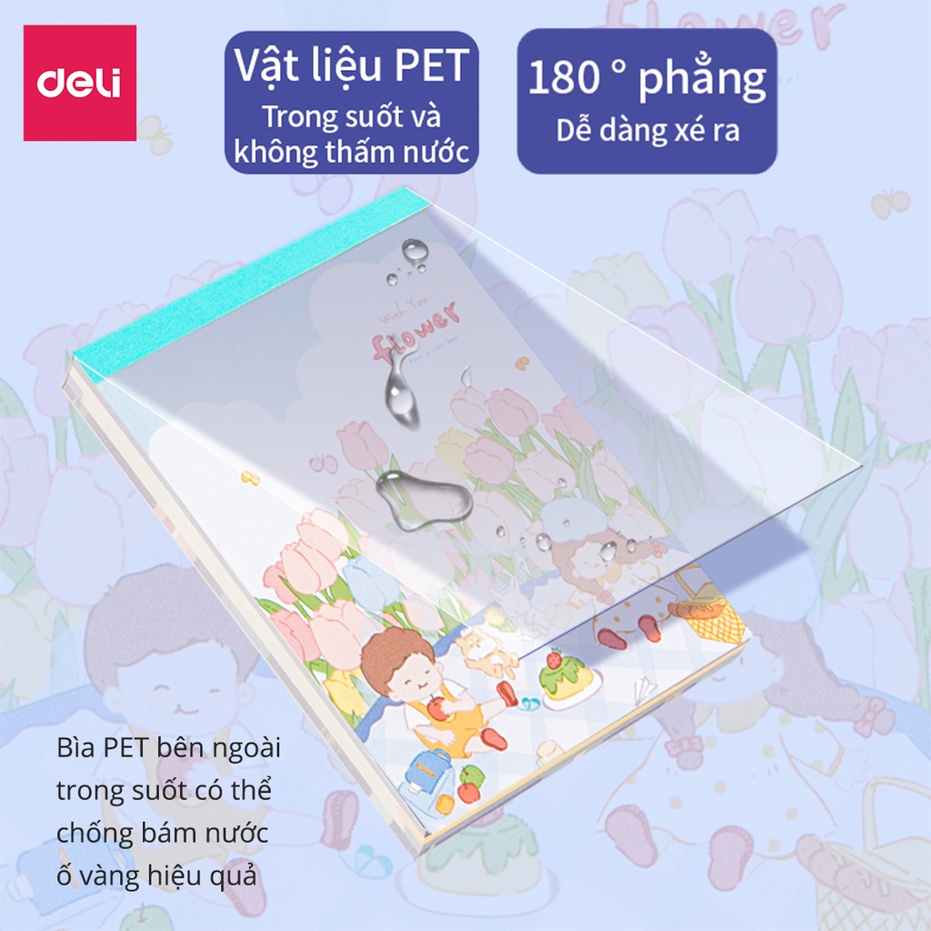 Giấy Note Ghi Chú Cute 100 Tờ Hình Hoạt Hình Dễ Thương Deli - Nhiều Mẫu - Phù Hợp Học Sinh Văn Phòng - 21762 / 21763 / 21764