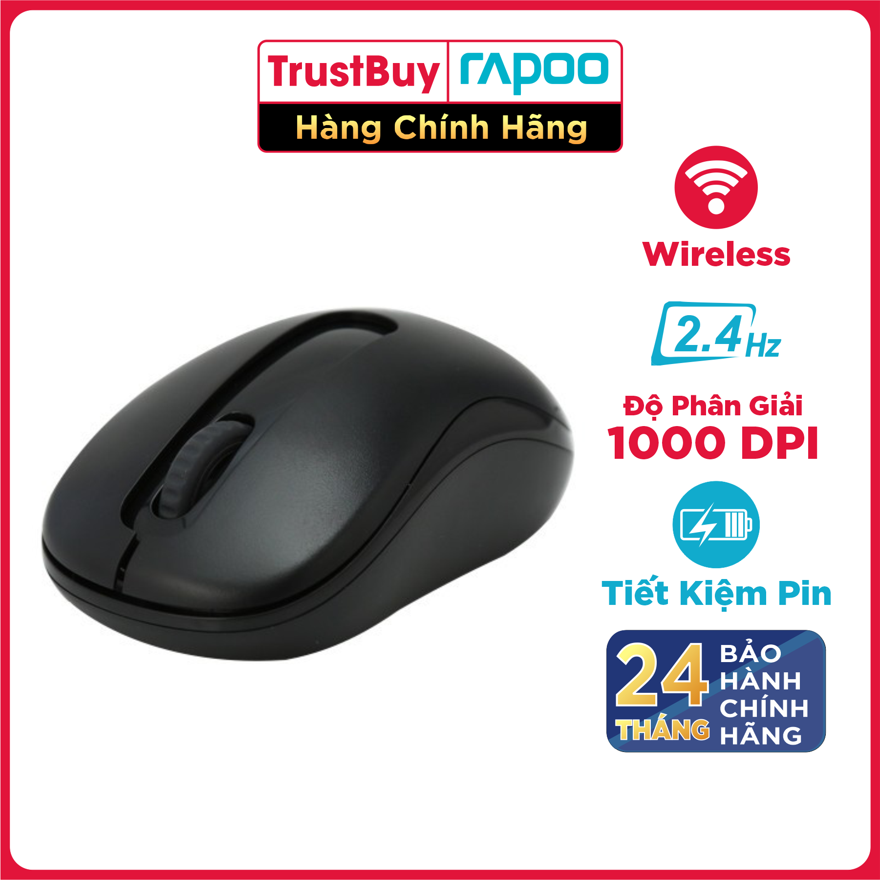 Chuột Không Dây Wireless RAPOO M216 - Hàng chính hãng