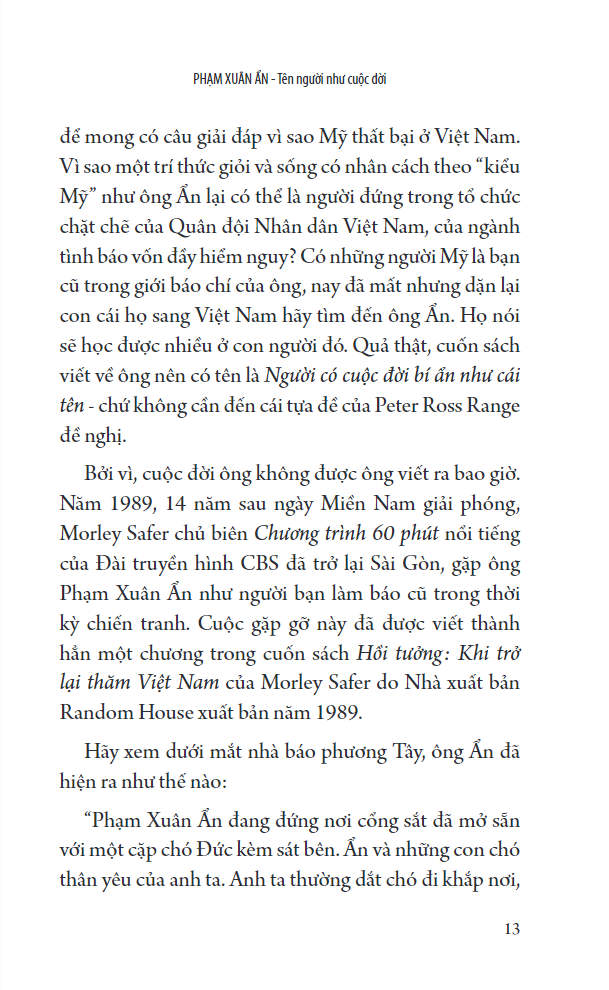 Sách - Phạm Xuân Ẩn - Tên Người Như Cuộc Đời