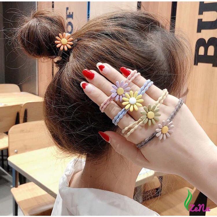 Buộc tóc nơ hoa đẹp dễ thương