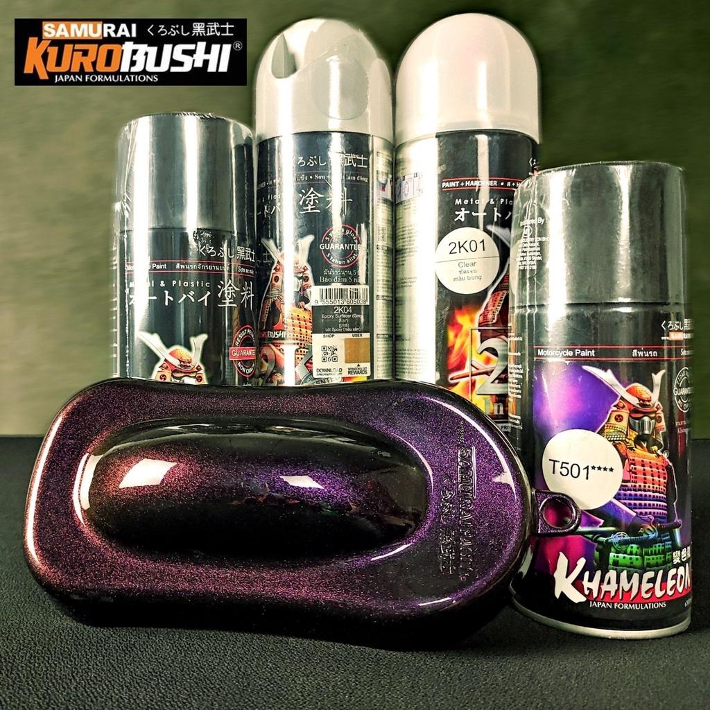 COMBO Sơn Samurai màu 3D T501 gồm 4 chai đủ quy trình sang xịn mịn