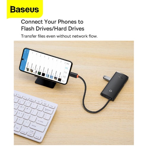 Hub chuyển Baseus Lite Series 6-Port Type-C HUB Docking Station- hàng chính hãng