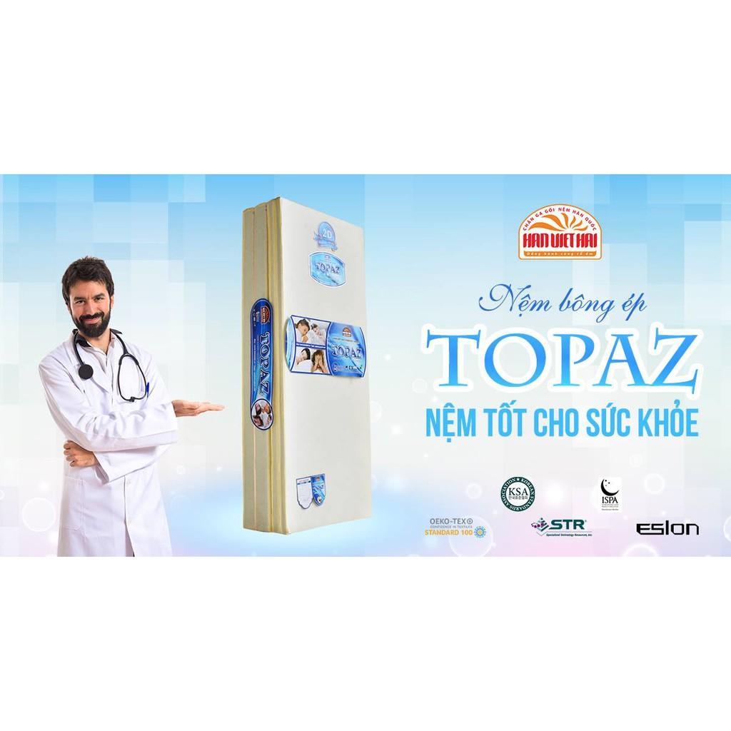 Nệm gấp 3 bông ép Topaz vải 2D cao cấp-