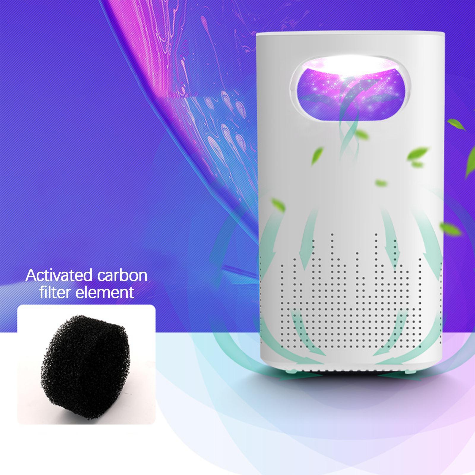 2-3pack Air Purifier HEPA Filter USB Charging Breathe for Smoke Dust Pet Dander