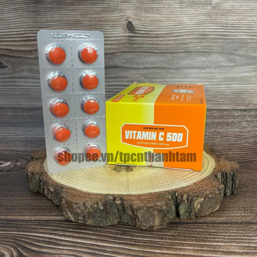 Viên uống VITAMIN C500 bổ sung vitamin c tăng cường sức đề kháng – Hộp 100 viên