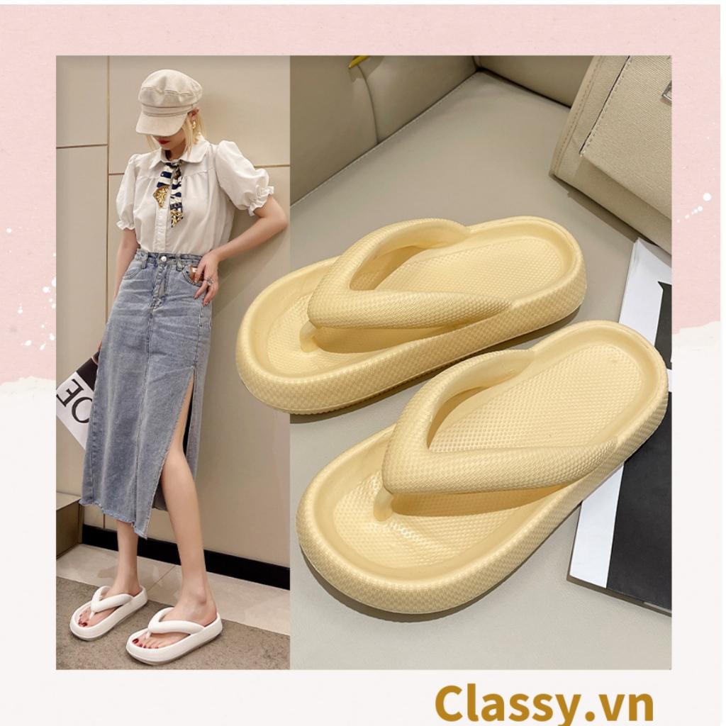 Dép nữ Classy xỏ ngón đế mềm chống trượt, màu sắc dễ thương thích hợp đi biển G1063