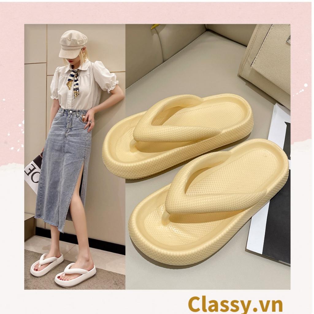 [CHẤT LIỆU CAO SU SIÊU BỀN] Dép nữ Classy xỏ ngón đế mềm chống trượt, màu sắc dễ thương thích hợp đi biển G1063