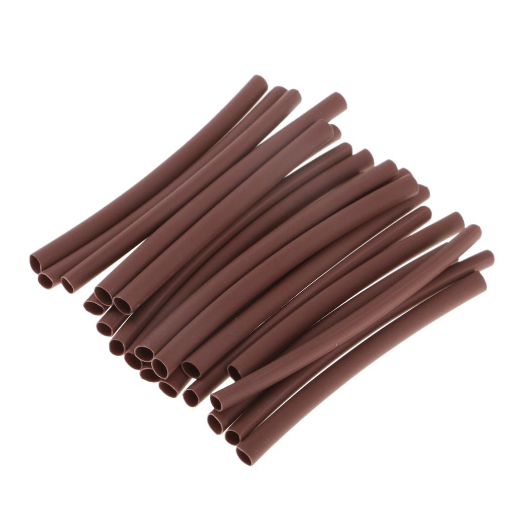 2x20pcs Heat Shrink Tube, Ronnie Rigs Sleeves, Carp Rig Making Tubing Brown