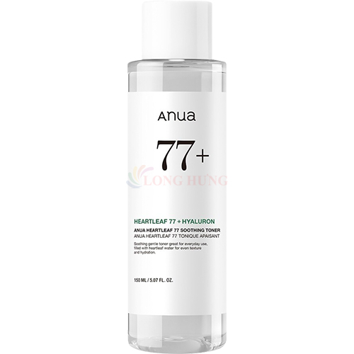 Nước cân bằng da Anua Heartleaf 77+ Hyaluron Soothing Toner (150ml) - Hàng chính hãng