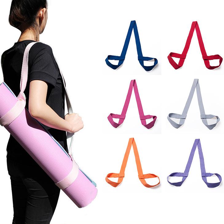 150cm chất lượng cao Yoga Mat Dây đai điều chỉnh đôi vai thể thao mang theo đai tập thể dục kéo dài thể dục thắt lưng yoga đàn hồi Color: Dark Gray