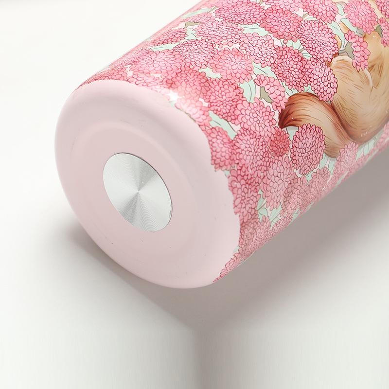 380/450ML Treo Tường Đôi Thể Thao Trà Cà Phê Giữ Nhiệt Nóng 304 Bình Giữ Nhiệt Chân Không Thép Không gỉ Cốc tập uống có ống hút cách nhiệt cup