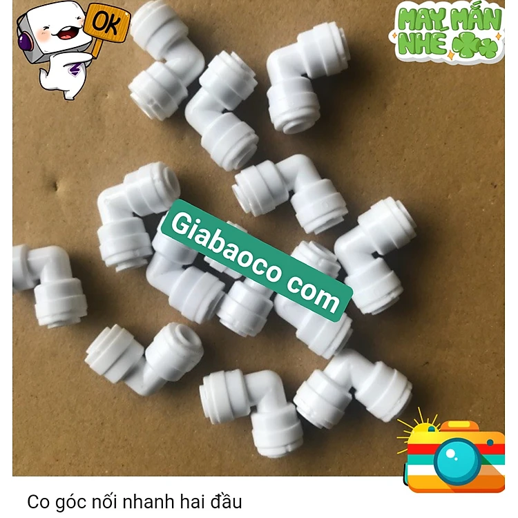 Co Góc - Nối Nhanh Hai Đầu -Dây 6mm Hoặc Dây 10mm -Phụ Kiện Lọc Nước RO