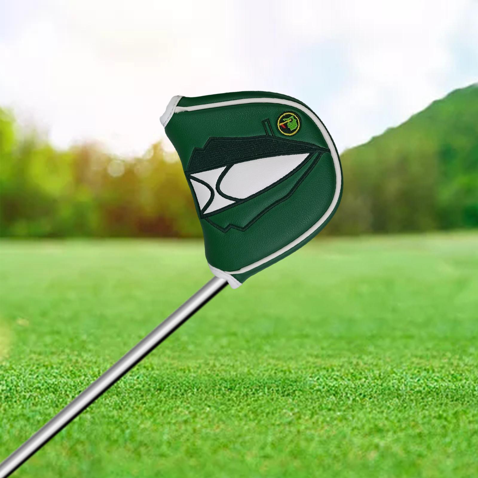 Golf Mallet Putter Head Cover  Closure Durable Waterproof PU Leather