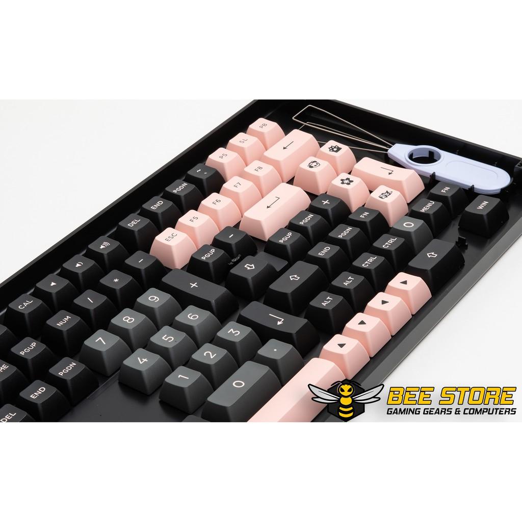 Bộ keycap AKKO - Black Pink (PBT DoubleShot / ASA profile / 158 nút)