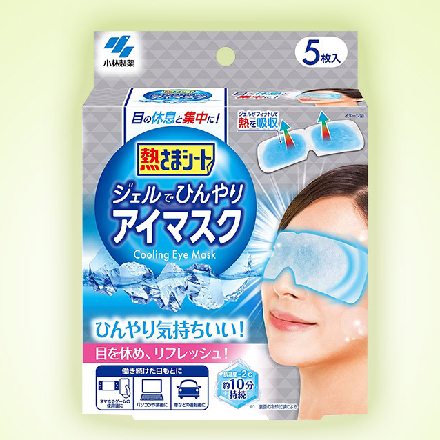Mặt nạ massage mắt Kobayashi Cooling Eye Mask hương bạc hà dễ chịu, thư giãn đôi mắt Nhật Bản 5 miếng