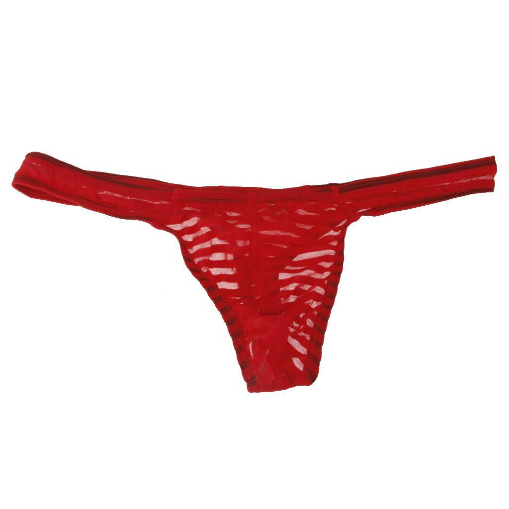 3/set Men’s See-through Mesh G-string Underwear T back Thong Bikini M-XL