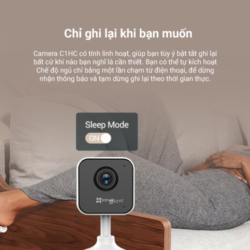 [[MẪU NÂNG CẤP] Camera Wi-fi EZVIZ H1C/C1HC Trong Nhà, FHD 1080P, Góc Rộng Cố Định, Đàm Thoại Hai Chiều, Nén Video H265 - Hàng Chính Hãng