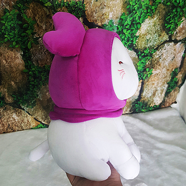 Gấu Bông Mèo Đội Nón Tuần Lộc 25cm Vải Miniso Mềm Mịn