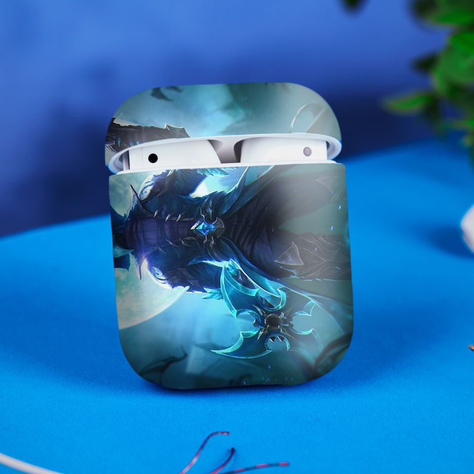 Miếng dán skin chống bẩn cho tai nghe AirPods in hình Liên Quân - Valhein Hoàng Tử Quạ - LQM019 (bản không dây 1 và 2