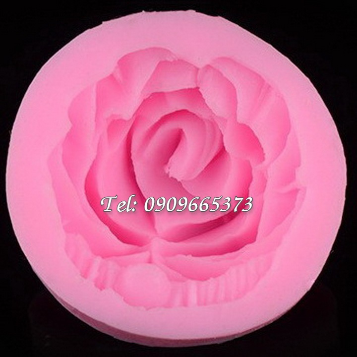 Khuôn silicon làm rau câu hoa hồng xoáy - Mã số 1313