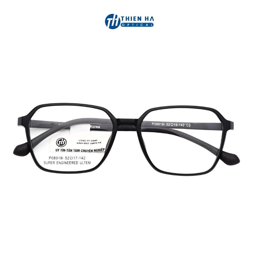 Gọng kính nam THIÊN HÀ OPTICAL dáng vuông chất liệu nhựa ultem dẻo nhẹ nam nữ unisex màu cơ bản TH07637