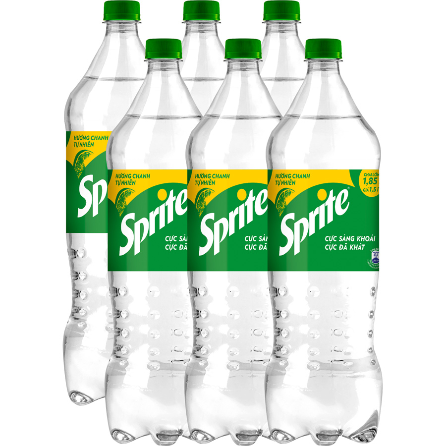 Lốc 6 Chai Nước Giải Khát Có Gas Sprite 1.85L x 6