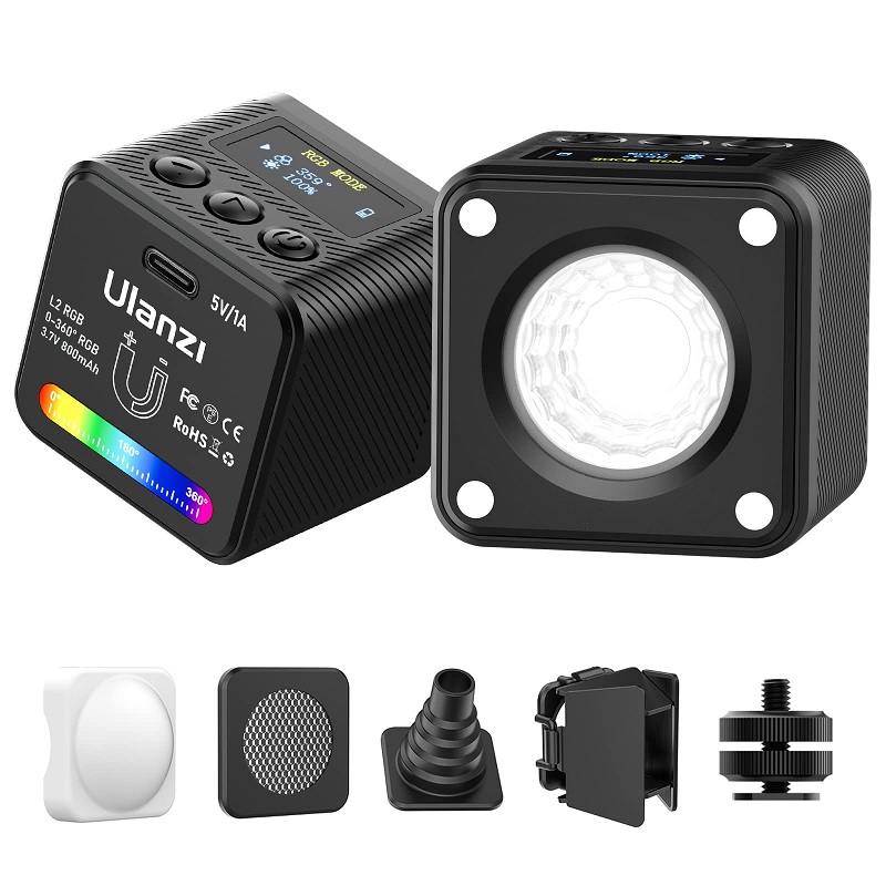 Đèn LED Mini Ulanzi L2 RGB Waterproof Cube Lite 800mAh, Chống Nước IP68 - Hàng Chính Hãng