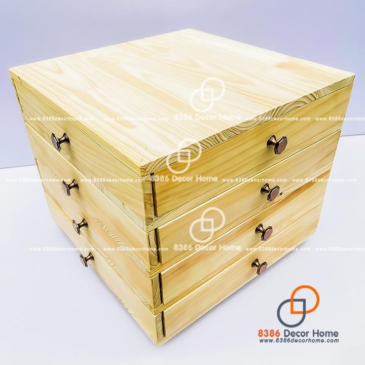 Tủ gỗ Xoay 360 độ xuất khẩu thông minh cao cấp để đồ mỹ phẩm, trang sức, tủ đựng đồ trang điểm, phụ kiện