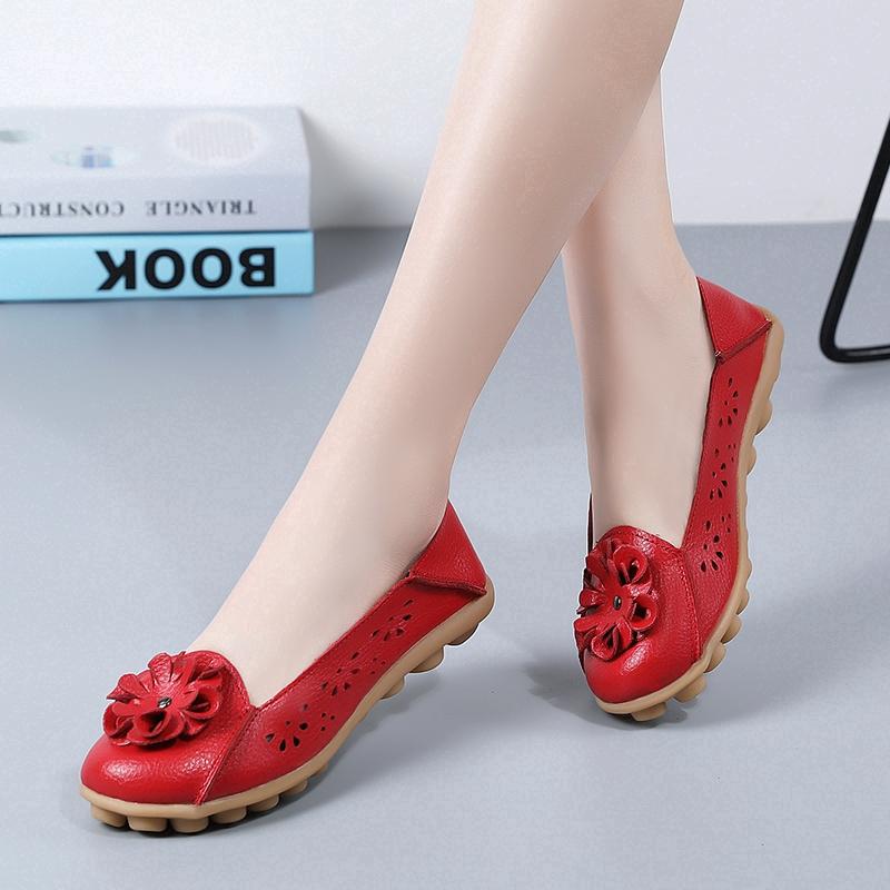 2020 Fashion women outdoor soft leather flat shoes
