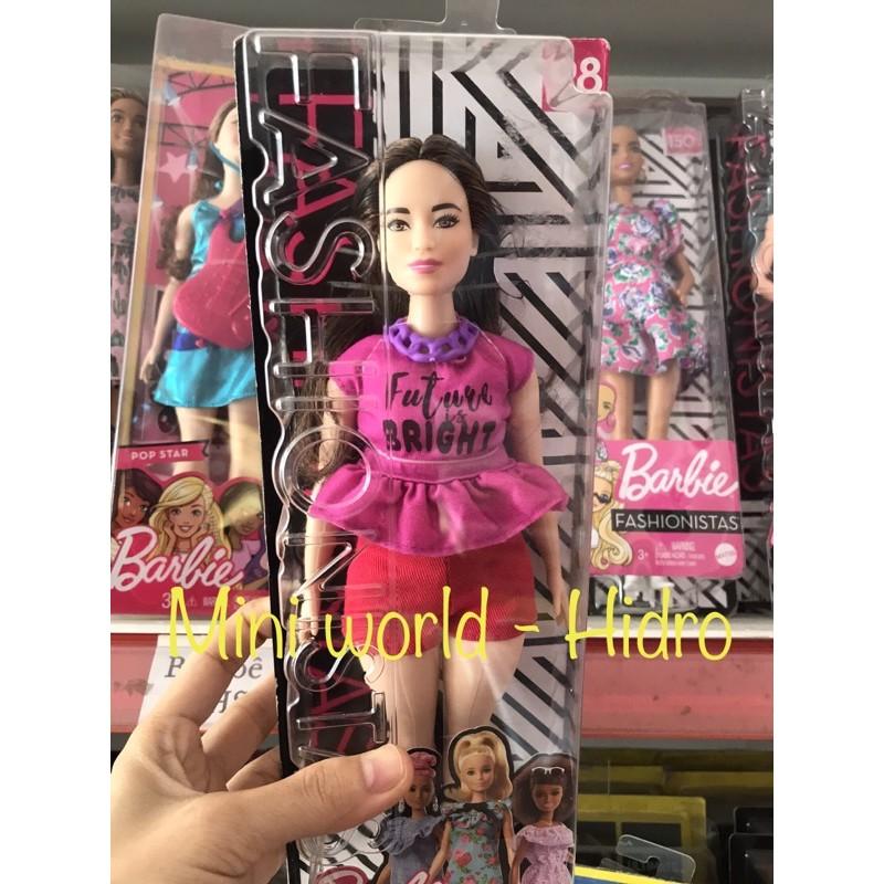 Búp bê Barbie fashionistas body curvy mập da trắng #98