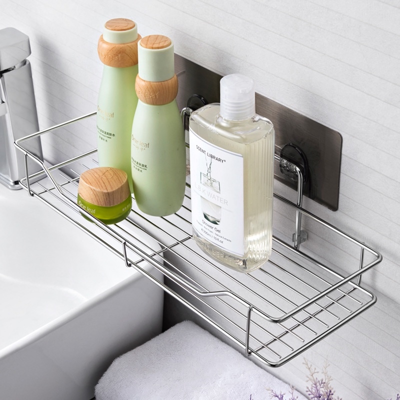 Kệ Góc Nhà Tắm Dán Tường , Kệ Nhà Tắm Chất Liệu Thép Không Gi