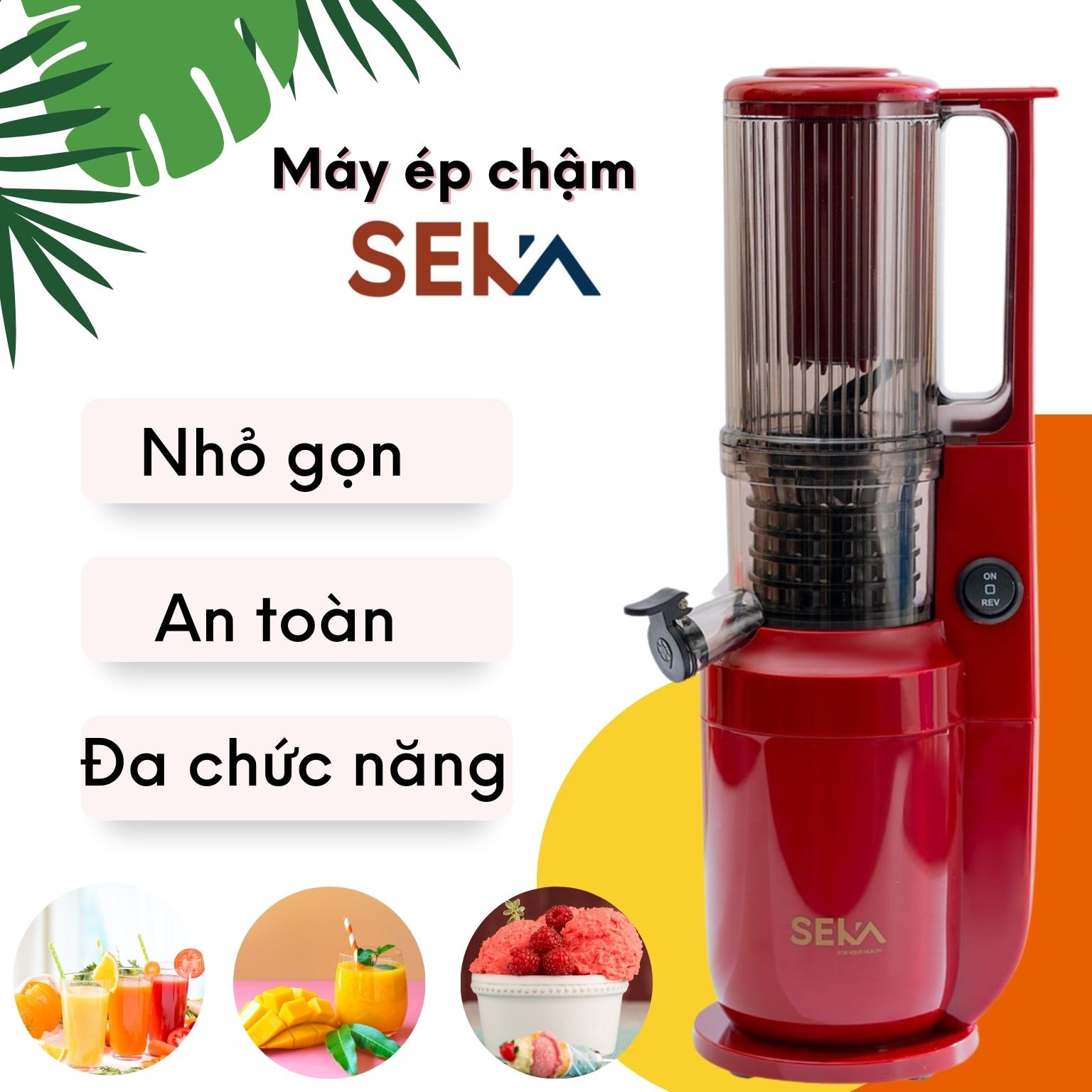 Máy Ép Chậm SEKA SK535S - Máy ép trái cây, hoa quả công nghệ Nhật Bản ép kiệt bã, giữ nguyên dưỡng chất - Hàng chính hãng (màu ngẫu nhiên)