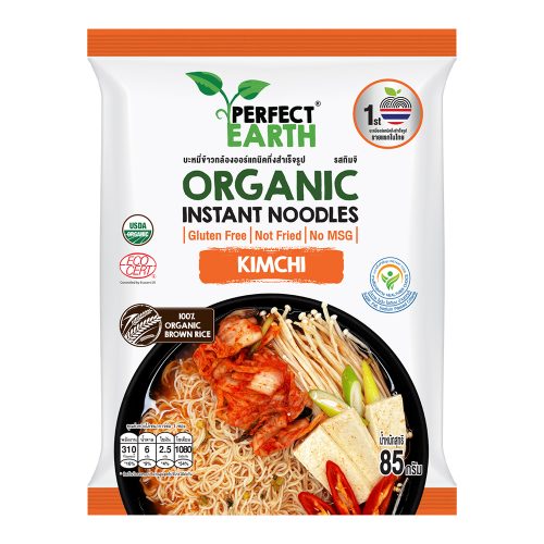 Mì Ăn Liền Hữu Cơ Vị Kim Chi (85g) - Perfect Earth Organic Brown Rice Instant Noodle Kim Chi (85g)