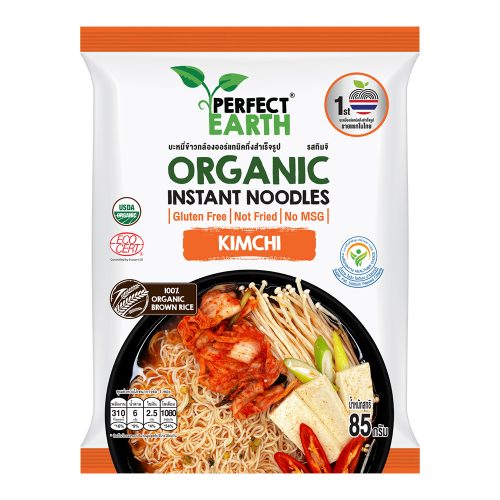 Mì Ăn Liền Hữu Cơ Thuần Chay Vị Kim Chi (85g) - Perfect Earth Organic Brown Rice Instant Noodle Kim Chi (85g)