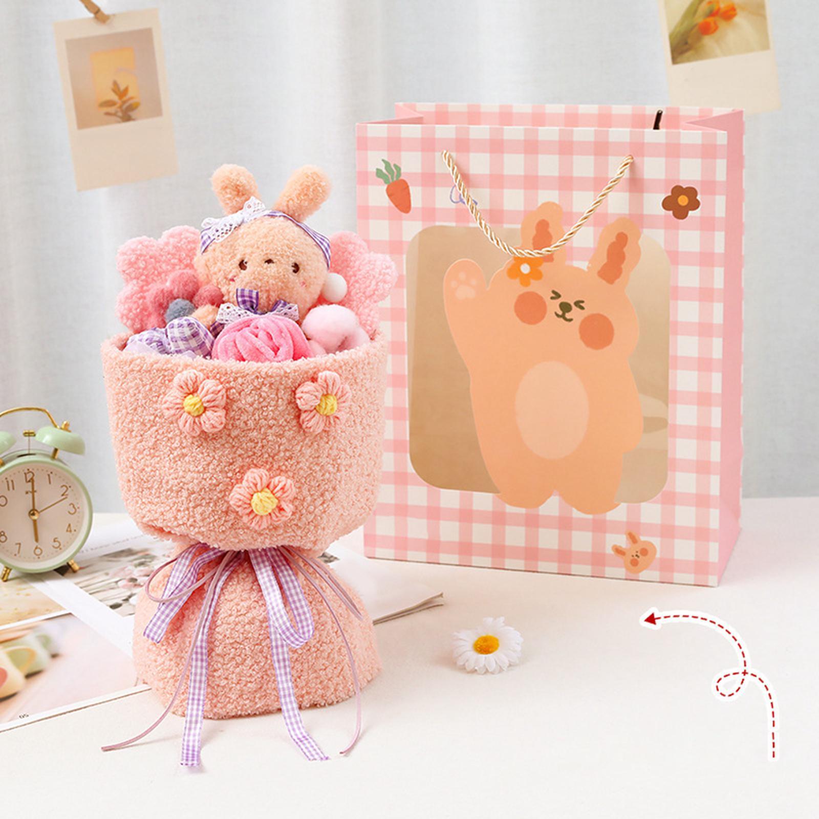 Plush Bouquet Artificial Flowers Valentines Day Wedding Stuffed Animal Doll