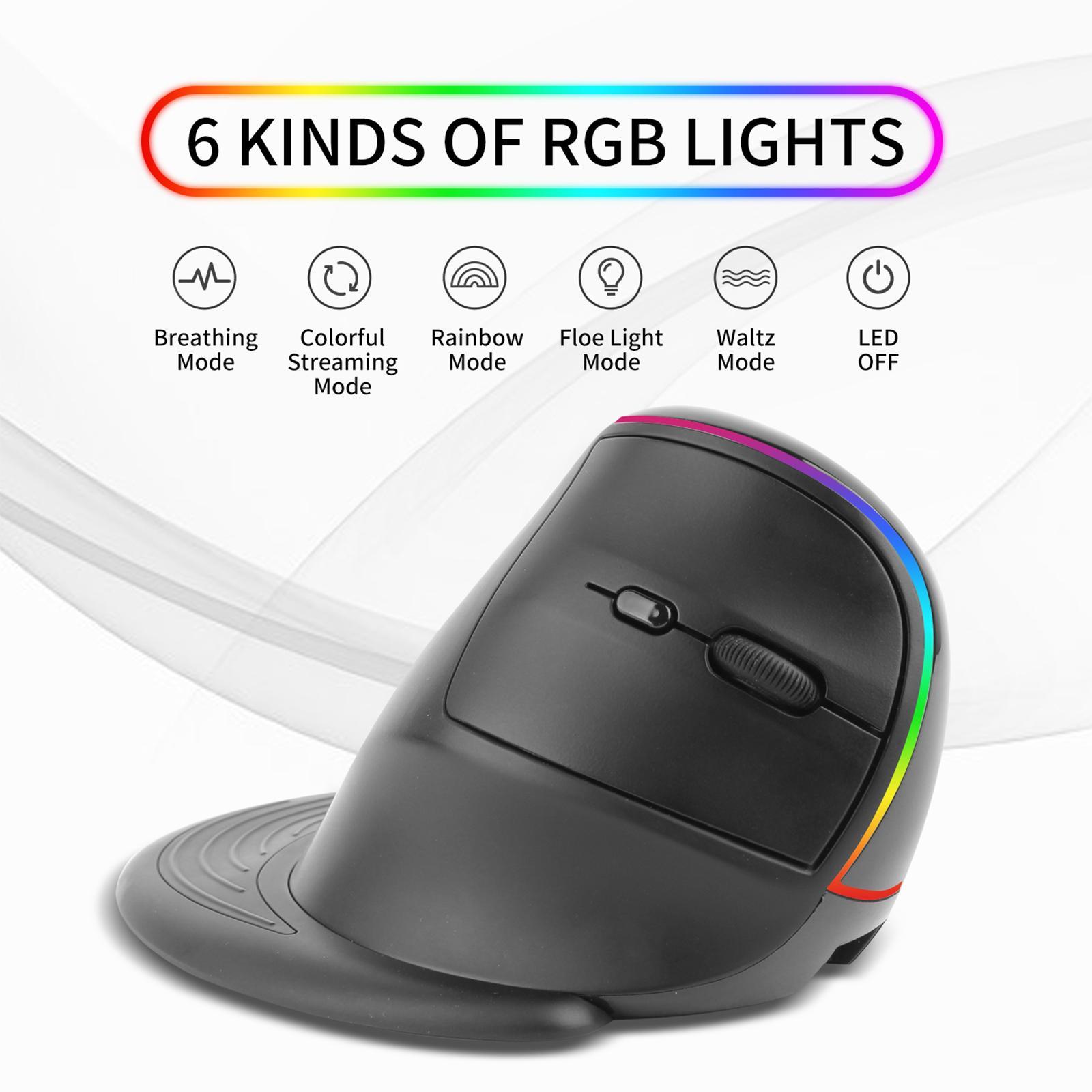 Mouse Vertical 6 Lighting 7 Buttons for Notebook Laptop PC