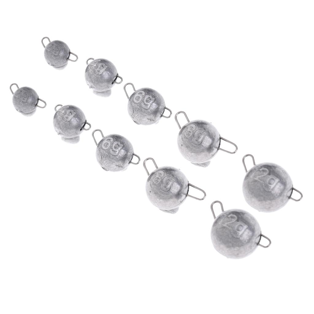 10pcs Lead Sinkers Fishing Lead Sinkers Bulk Dropshot Fishing Accessories