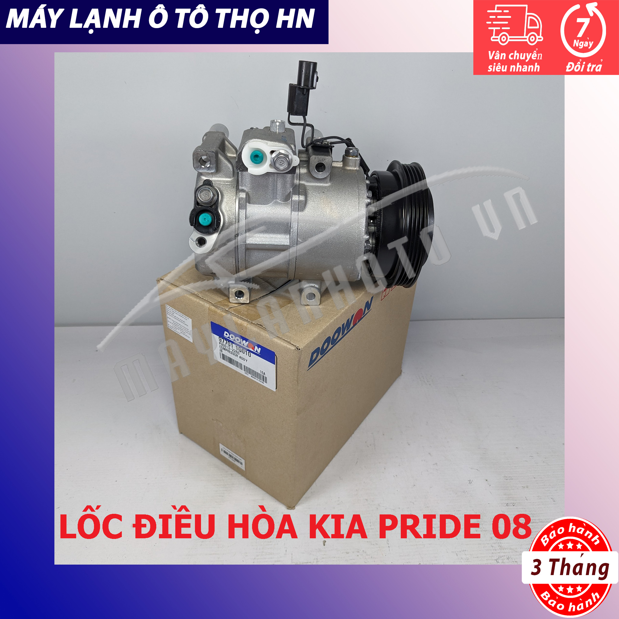 Lốc điều hòa (block,máy nén) Kia Pride New - Rio 2006 2007 2008 2009 2010 2011 hàng xịn Hàn Quốc 06 07 08 09 10 11