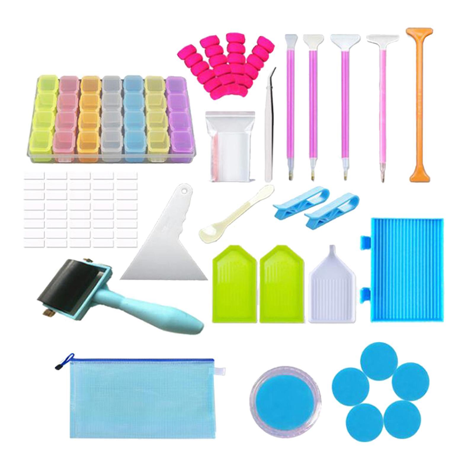 58PCS 5D DIY  Cross Stitch Tools Art Painting Accessories Kits