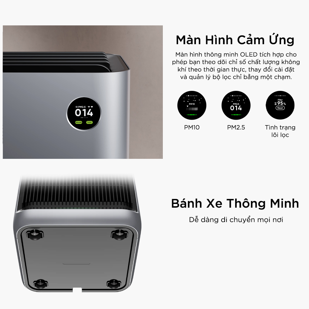 Tặng đèn Smartmi-Máy lọc không khí Xiaomi Smartmi Jya Fjord- Khử mùi khử khuẩn tia UV– Bản Quốc Tế - Hàng chính hãng