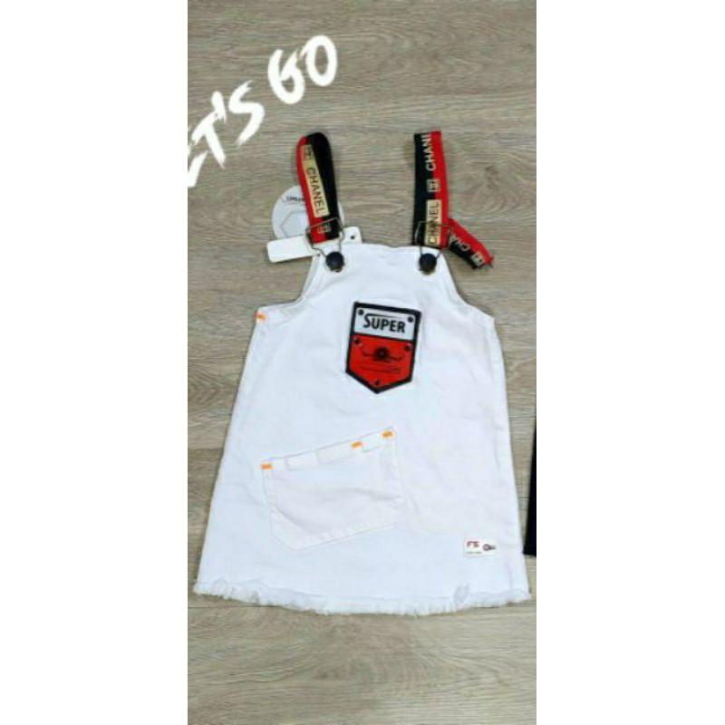 Yếm Kaki Bé Gái màu Trắng